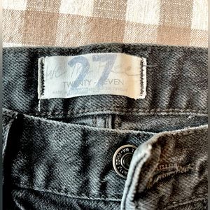Free People Destroyed Black Denim